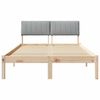 vidaXL Bed frame Brown and light grey 120 x 190 cm Solid pine wood