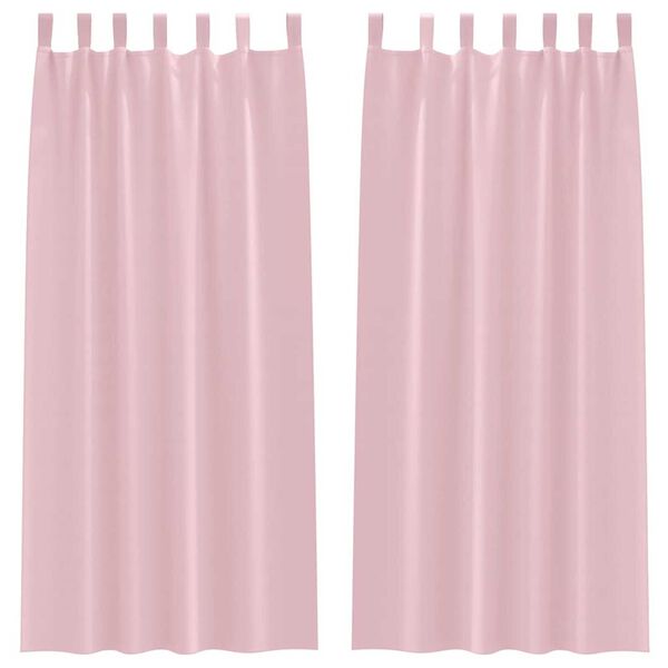 vidaXL Blackout Curtains with Rings 2 pcs Baby Pink 245 x 140 cm