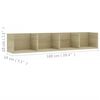 vidaXL CD Wall Shelf Sonoma Oak 100x18x18 cm Engineered Wood