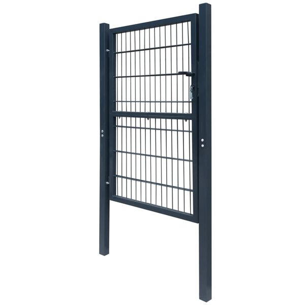 vidaXL Fence Gate Steel 106x248 cm Anthracite