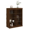 vidaXL Sideboard with LED Lights Brown Oak 81x37x100 cm