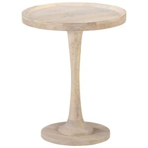 vidaXL Side Table | Natural Bleach | Solid Mango Wood | &Oslash; 60x75 cm | Durable