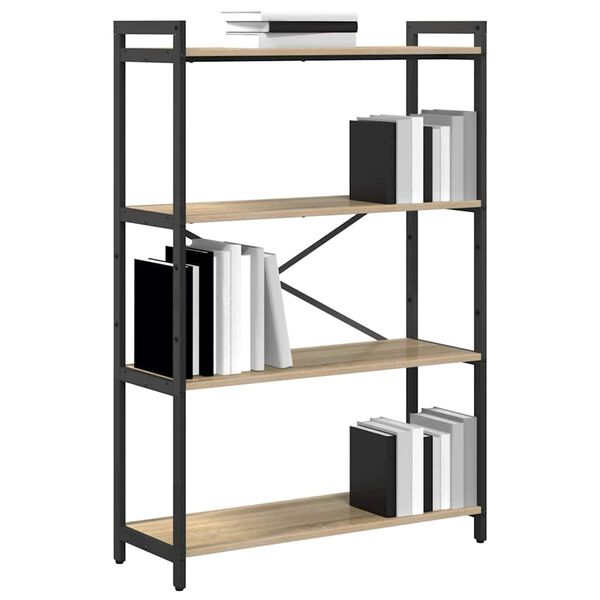 vidaXL Bookshelf Sonoma Oak 80 x 30 x 120 cm Engineered Wood
