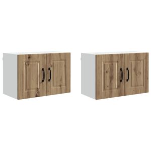 vidaXL Wall Cabinet PORTO 2 pcs Artisan Oak 60 x 31 x 40 cm