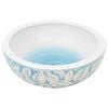 vidaXL Countertop Basin White and Blue Round Φ41x14 cm Ceramic