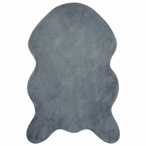 vidaXL Faux Rabbit Fur Rug Olite Anthracite 50 x 80 cm Polyester