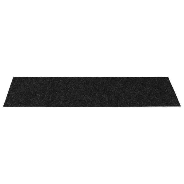 vidaXL Stair Mats Self-adhesive 15 pcs 60x25 cm Black Rectangular