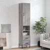 vidaXL Highboard Grey Sonoma 34,5x34x180 cm Engineered Wood
