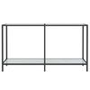 vidaXL Console Table White 140x35x75.5 cm Tempered Glass