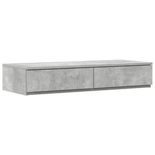 vidaXL Bed Drawers Concrete Grey 75 x 36.5 x 16.5 cm Engineered Wood