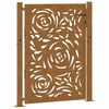vidaXL Garden Gate 100x125 cm Weathering Steel Flame Design