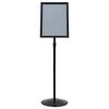 vidaXL Pedestal Poster Stand Manual Black A3 Aluminum and PVC