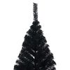 vidaXL Artificial Pre-lit Christmas Tree Black 210 cm PVC
