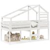 vidaXL High Sleeper Bed without Mattress White 90x200 cm Solid Wood Pine