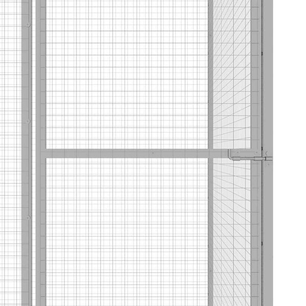 vidaXL Cat Cage 3x1.5x2.5 m Galvanised Steel