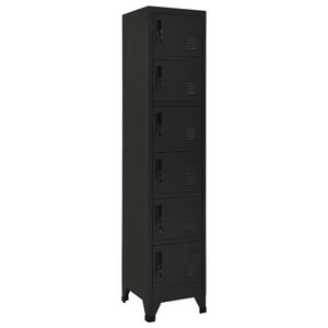 vidaXL Locker Cabinet Black 38x40x180 cm Steel
