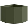 vidaXL Corner Planter Olive green 45 x 45 x 35 cm Steel