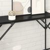 vidaXL Console Table Black Oak 180 x 30 x 75 cm Engineered Wood