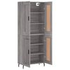 vidaXL Highboard Grey Sonoma 69.5x34x180 cm Engineered Wood