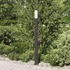 vidaXL Bollard Light with Sensor&Outlet 110 cm Black IP44