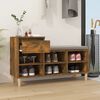 vidaXL Shoe Cabinet Smoked Oak 102x36x60 cm Engineered Wood