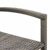 vidaXL 3 Piece Garden Bar Set Grey Solid Wood Acacia and Poly Rattan