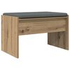 vidaXL Hall Bench with Cushion Artisan Oak 63 x 38 x 40 cm