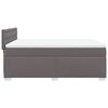 vidaXL Box Spring Bed with Mattress Grey 160x200 cm Faux Leather