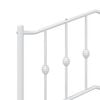vidaXL Metal Replace Headboard White 100 cm