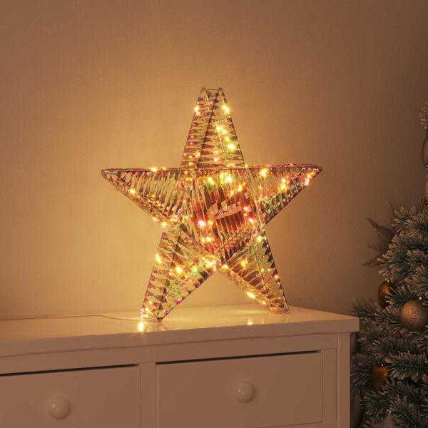vidaXL 3D Star with 50 LEDs Warm white 55 x 52.5 x 9 cm PET