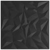 vidaXL Wall Panels 48 pcs Black 50x50 cm XPS 12 m² Amethyst