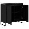 vidaXL Side Cabinet Black Oak 79 x 36 x 75 cm Engineered Wood