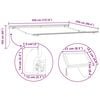 vidaXL Retractable Awning Red and White 350 x 250 cm Fabric and Steel