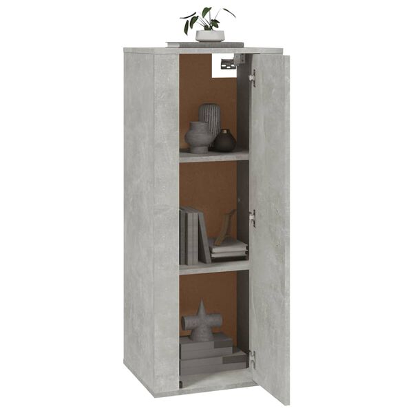 vidaXL Wall Mounted TV Cabinet Concrete Grey 40x34,5x100 cm