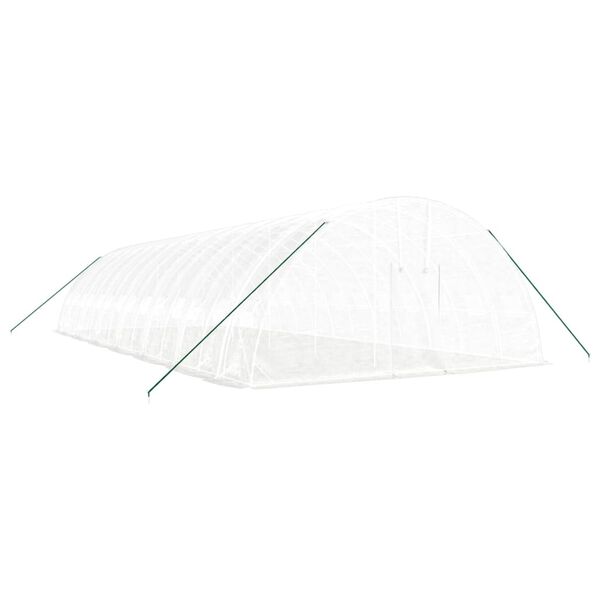 vidaXL Greenhouse with Steel Frame White 84 m&sup2; 14x6x2.85 m