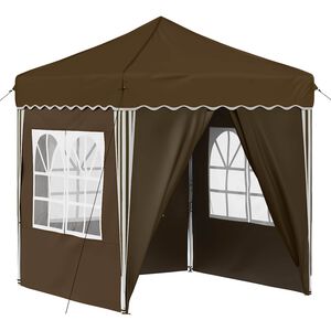 vidaXL Pop-up Party Tent 195 x 195 x 245 cm Taupe Oxford Fabric