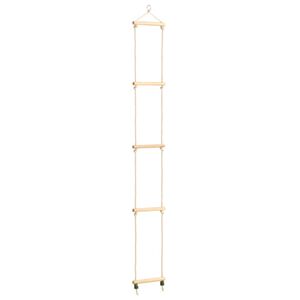 vidaXL Kid's Rope Ladder Solid Wood and PE 30x168 cm