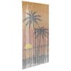 vidaXL Insect Door Curtain Palm Tree Print 100x220 cm Bamboo