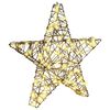 vidaXL 3D Star 50 LEDs Warm white 55 x 52.5 x 9 cm Rattan