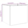 vidaXL Planters 2 pcs White 32x30x29 cm Steel