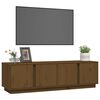 vidaXL TV Cabinet Honey Brown 140x40x40 cm Solid Wood Pine