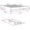 vidaXL Bed Frame with Drawers without Mattress White 150x200 cm King Size