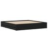 vidaXL Bed Frame with Drawers without Mattress Black 160x200 cm