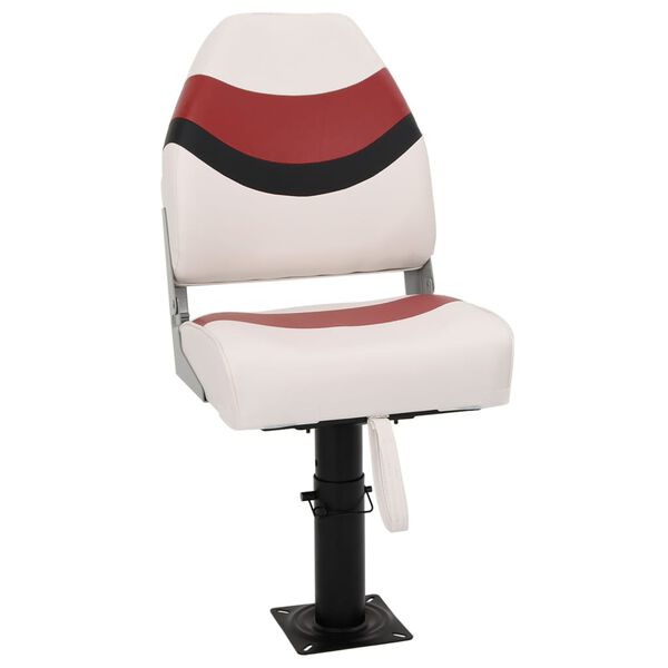 vidaXL Boat Seat with Pedestal Height Adjustable 360&deg; Rotatable