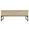 vidaXL Coffee Table Sonoma Oak 100x50x40 cm Engineered Wood and Metal