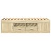 vidaXL Daybed with Drawers without Mattress Sonoma Oak 75x190 cm Small Single