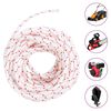 vidaXL Pull Starter Cord White and Red &Oslash;5 mm 10 m Nylon