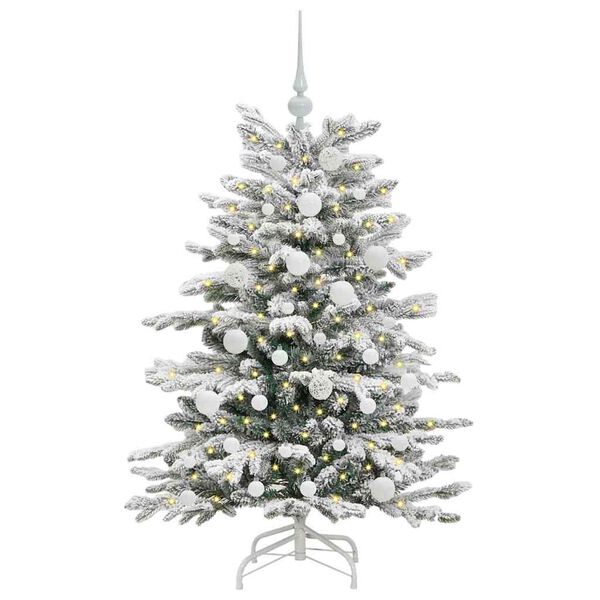 vidaXL Artificial Hinged Christmas Tree White 120 cm PE and PVC