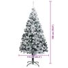 vidaXL Artificial Christmas Tree with 300 LEDs with Stand White 180 cm