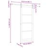 vidaXL Sliding Door Manual White and black 93 x 232 cm